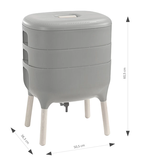 Urbalive Kunststoff-Wurmkomposter, Ca. B50,5/H60,5/T38,3 Cm 4 Urbalive Kunststoff-Wurmkomposter, Ca. B50,5/H60,5/T38,3 Cm – Bild 2