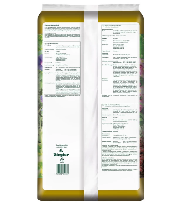 Ziegler Plantop Gärtnertorf, 36 X 70 Liter 5 Ziegler Plantop Gärtnertorf, 36 X 70 Liter – Bild 3