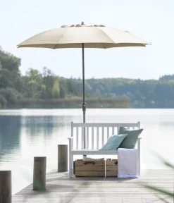 Dehner Sonnenschirm Paros, Rund, Ca. Ø250 Cm -Outdoor Living Verkauf 2408300 WE MO 001 SchirmparosCremeNeu