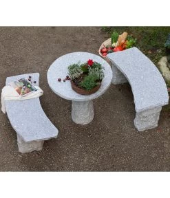 Dehner Granit-Gartenbank, Gebogen, 2-Sitzer 9 Dehner Granit-Gartenbank, Gebogen, 2-Sitzer -Outdoor Living Verkauf 2741668 2741676 WE MO 002 GranitTischRundGartenbank
