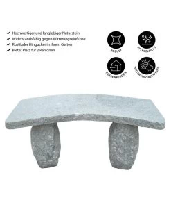 Dehner Granit-Gartenbank, Gebogen, 2-Sitzer 10 Dehner Granit-Gartenbank, Gebogen, 2-Sitzer -Outdoor Living Verkauf 2741668 WE IG 001 GranitGartenbankgebogen2Sitzer