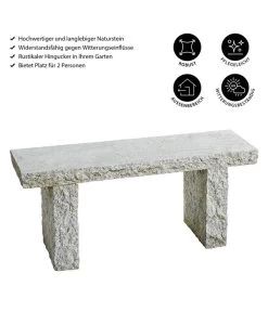 Dehner Granit-Gartenbank, 2-Sitzer 10 Dehner Granit-Gartenbank, 2-Sitzer -Outdoor Living Verkauf 2789402 WE IG 001 GranitGartenbankGranitGartenbankGrau
