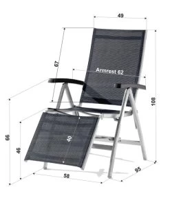 Sieger Relaxsessel Bodega -Outdoor Living Verkauf 2795185 2795292 6764211 WE FS Skizze