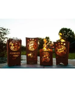 Ferrum FCB Feuerkorb Forever, Eckig, 40 X 40 X 83 Cm, Rost -Outdoor Living Verkauf 3161965 3161981 3162005 3162047 WE MO 005 FeuerkorbFeuerstelleFanFCBayernFCB 1