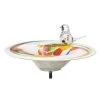 MP Glaszauber Glas-Vogeltränke, Ca. Ø30 Cm -Outdoor Living Verkauf 3256120 WE FS 001 PolczerGlasVogeltraenkeweissbunt