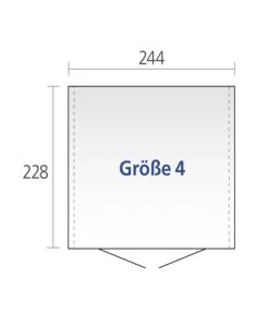 Biohort Gerätehaus Europa 4, Ca. B264/H203/T248 Cm -Outdoor Living Verkauf 3914090 WE DE 001 BiohortMGHEuropaGroesse4silber