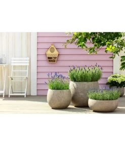 Dehner Leichtbeton-Topf Balloon Stone, Grau -Outdoor Living Verkauf 4058046 4058087 4057972 WE MO 003 DehnerLeichtbetonTopfPflanztopfPflanzvase