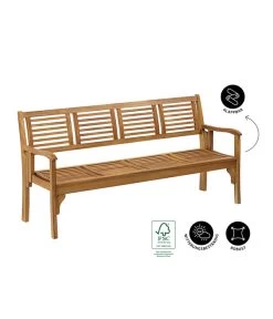 Dehner Klappbank Douglas, 4-Sitzer -Outdoor Living Verkauf 4069431 WE IG 001 DehnerKlappbankDouglas4Sitzer