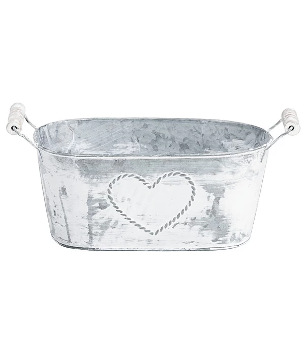 Dehner Zink-Jardiniere Mit Henkeln, Ca. B26/H15/T11,5 Cm 3 Dehner Zink-Jardiniere Mit Henkeln, Ca. B26/H15/T11,5 Cm