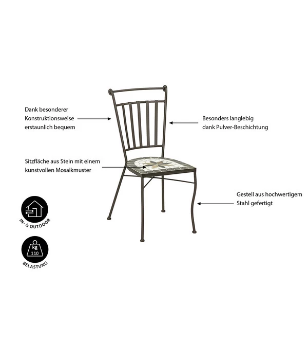 Dehner Mosaikstuhl Diana 7 Dehner Mosaikstuhl Diana – Bild 5