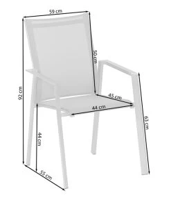 Dehner Stapelstuhl Nantes 10 Dehner Stapelstuhl Nantes -Outdoor Living Verkauf 4209920 WE FS 001 SkizzeStapelstuhlNantes