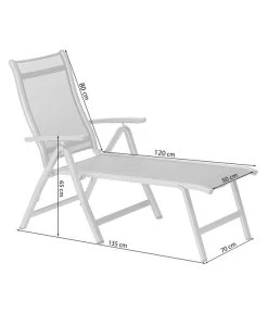 Dehner Gartenliege Chicago, Ca. B70/H72/T180 Cm 12 Dehner Gartenliege Chicago, Ca. B70/H72/T180 Cm -Outdoor Living Verkauf 4210258 WE FS 001 SkizzeLiegeChicagoNE