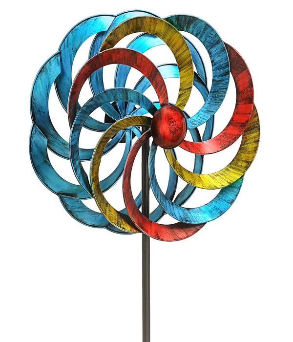 Dehner Metall-Riesen-Windrad, Ca. H184 Cm, Bunt 3 Dehner Metall-Riesen-Windrad, Ca. H184 Cm, Bunt