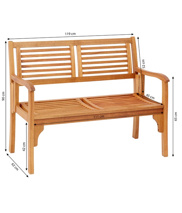 Dehner Klappbank Douglas, 2-Sitzer 10 Dehner Klappbank Douglas, 2-Sitzer – Bild 8