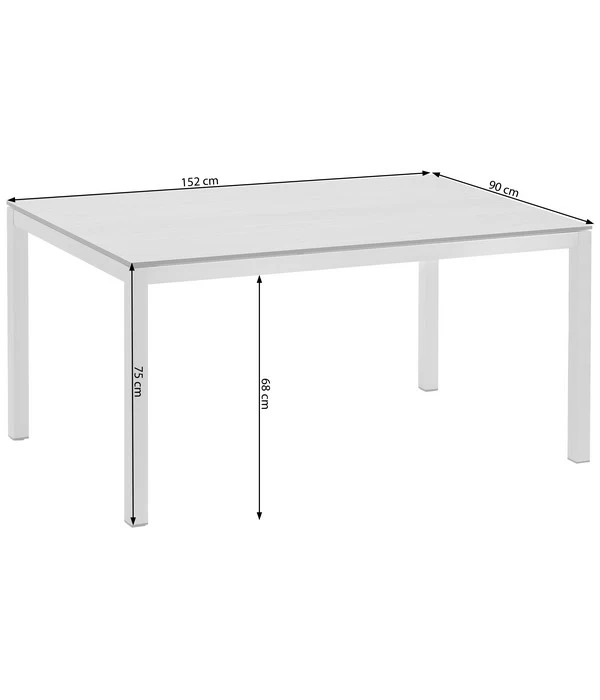 Dehner Premium Esstisch Nantes, Ca. B152/H75/T90 Cm 4 Dehner Premium Esstisch Nantes, Ca. B152/H75/T90 Cm – Bild 2