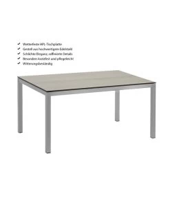 Dehner Premium Esstisch Nantes, Ca. B152/H75/T90 Cm 17 Dehner Premium Esstisch Nantes, Ca. B152/H75/T90 Cm -Outdoor Living Verkauf 4218210 WE IG 001 DehnerPremiumEsstischNantes