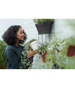 Elho Metall-Wandgitter Für Töpfe Loft Urban Green Wall Gestell, Ca. B47,3/H59/T1,5 Cm, Schwarz -Outdoor Living Verkauf 4315917 WE MO 005 elhoMetallWandgitterfuerToepfeBlumentopfurbangardening