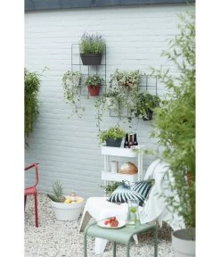 Elho Metall-Wandgitter Für Töpfe Loft Urban Green Wall Gestell, Ca. B47,3/H59/T1,5 Cm, Schwarz -Outdoor Living Verkauf 4315917 WE MO 010 elhoMetallWandgitterfuerToepfeBlumentopfurbangardening