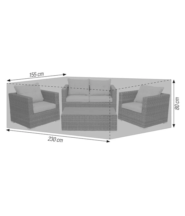 Acamp Schutzhülle Für Loungemöbel, Ca. B230/H80/T155 Cm 3 Acamp Schutzhülle Für Loungemöbel, Ca. B230/H80/T155 Cm
