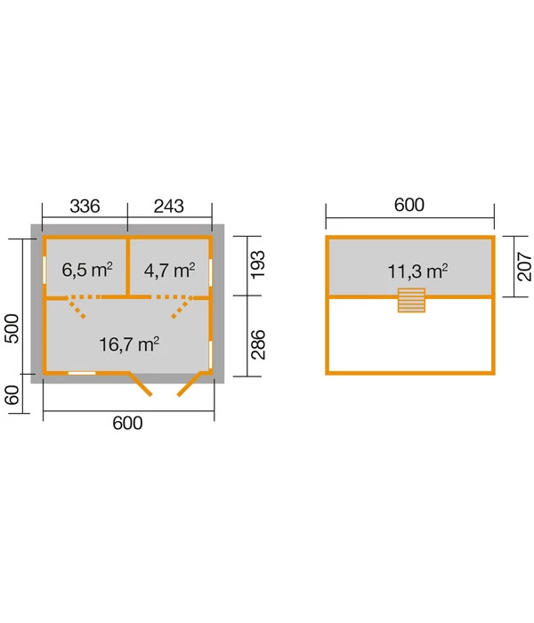 Weka Weekendhaus 703 4 Weka Weekendhaus 703 – Bild 2