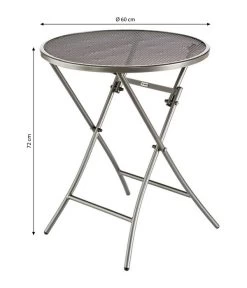 MWH Klapptisch Cafe Latte, Ca. Ø60/H72 Cm -Outdoor Living Verkauf 5311956 WE BG 001 MwhKlattpischCafeLateKlapptischCafeLate60CmEGrau