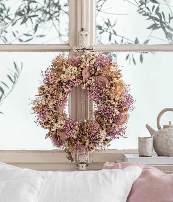 Outdoor Living Verkauf -Outdoor Living Verkauf 6562367 WE MO 001 KranzPinkHeart35cm