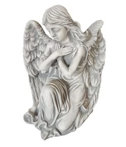 Fantasieco Stein-Figur Engel, Kniend, Ca. H35 Cm