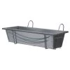 Siena Garden Metall-Pflanzkasten Mit Halter, Eckig, Silber, Ca. B50/H17/T27 Cm -Outdoor Living Verkauf 6655310 WE FS 001 BlumenkastenmitHalter