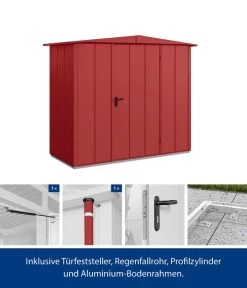 Hörmann Berry-Gerätehaus Modern-S Typ 1, Ca. B258,8/H216/T121,3 Cm -Outdoor Living Verkauf 6669378 WE FS 002 HoermannMetallgeraetehaus