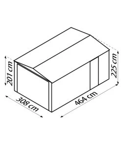 Globel Metallgerätehaus Spacer 1015, Ca. B308/H225/T465 Cm -Outdoor Living Verkauf 6679211 WE BG 001 EPHMetallgeraetehaus