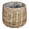 Van Der Leeden Rattan-Topf, Rund, Grau -Outdoor Living Verkauf 6697403 WE FS 001 VanderLeedenRattanTopfrundgrau