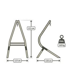 La Siesta Hängesesselgestell Calma Nature -Outdoor Living Verkauf 6743306 WE FS 003 HMStaenderCalmaNature
