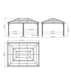 Sojag Pavillon Meridien 12x16, Ca. B485/H270/T365 Cm 10 Sojag Pavillon Meridien 12x16, Ca. B485/H270/T365 Cm -Outdoor Living Verkauf 6752737 WE FS 002 PavillionMeridien