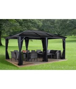 Sojag Pavillon Meridien 12x16, Ca. B485/H270/T365 Cm 11 Sojag Pavillon Meridien 12x16, Ca. B485/H270/T365 Cm -Outdoor Living Verkauf 6752737 WE MO 001 PavillionMeridien