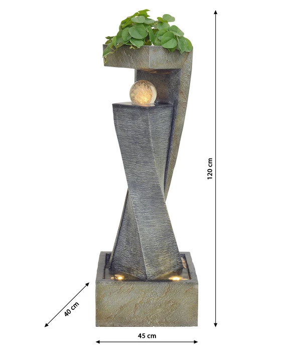 Granimex Polyresin-Gartenbrunnen Flower Twister, Ca. H120 Cm 5 Granimex Polyresin-Gartenbrunnen Flower Twister, Ca. H120 Cm – Bild 3