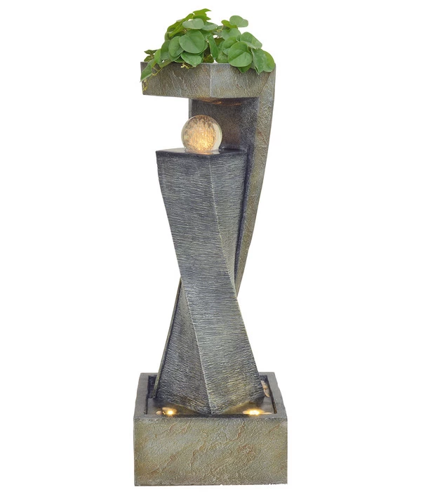 Granimex Polyresin-Gartenbrunnen Flower Twister, Ca. H120 Cm 3 Granimex Polyresin-Gartenbrunnen Flower Twister, Ca. H120 Cm