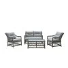 Dehner Geflechtlounge Santos, 4-teilig -Outdoor Living Verkauf 6875074 WE FS 001 LoungeSantosNEU