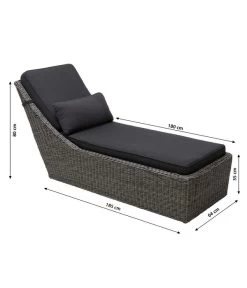 Dehner Sunlounger Toska, Ca. B64/H80/T180 Cm -Outdoor Living Verkauf 6875744 WE BG 001 LiegeToskaNeu