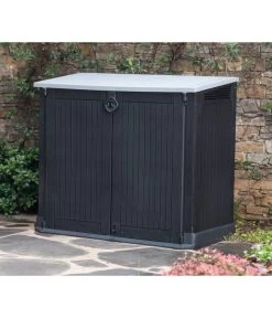 Keter Aufbewahrungsbox Store It Midi, Schwarz, 880 Liter, Ca. B132/H113,5/T71,5 Cm -Outdoor Living Verkauf 6894893 WE MO 002 KeterMuelltonnenbox