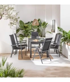 Dehner Stapelstuhl Cleveland, Dunkelgrau 12 Dehner Stapelstuhl Cleveland, Dunkelgrau -Outdoor Living Verkauf 6895379 6894133 6894141 WE MO 001 StapelstuhlClevelandGrau