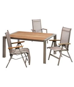 Dehner Stapelstuhl Cleveland, Hellbraun -Outdoor Living Verkauf 6895387 WE FS 004 AusziehtischClevelandStuehleHO