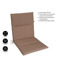 KETTtex Niederlehnerpolster Lindos Taupe, Ca. B100/H4/T50 Cm -Outdoor Living Verkauf 6907000 WE IG 001 KETTtexNiederlehnerpolsterLindosTaupe
