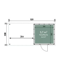 Wolff Finnhaus Metallgerätehaus Eleganto 2424, Inkl. Seitendach Links, Ca. B541/H227/T259 Cm -Outdoor Living Verkauf 6927594 WE DE 001 FinnhausEleganto