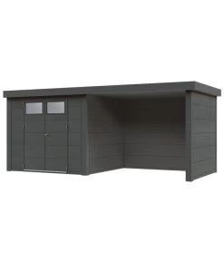 Wolff Finnhaus Metallgerätehaus Eleganto 2724, Inkl. Lounge Rechts, Ca. B572/H227/T258 Cm