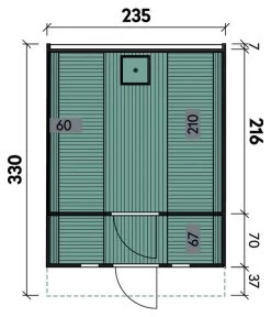 Wolff Finnhaus Saunafass 330 De Luxe Montiert, Ca. B235/H242/T330 Cm -Outdoor Living Verkauf 6934053 WE DE 001 Saunafass330deluxeThermoholzmontiertDSschwarz