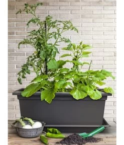 Magnus Kunststoff-Blumenkasten, Rechteckig. Ca. B98/H37/T38 Cm -Outdoor Living Verkauf 6997449 WE MO 003 MagnusKunststoffBlumenkastenschwarz