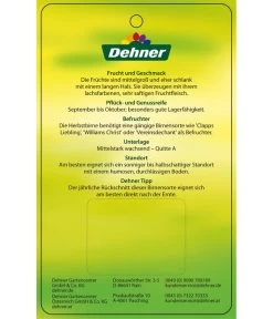 Herbstbirne 'Conference' -Outdoor Living Verkauf 7625908 HerbstbirneConference Etikett 2