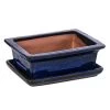 Dehner Keramik-Bonsaischale, Rechteckig, Ca. B18/H6/T14 Cm -Outdoor Living Verkauf 8732034 WE FS 001 SchalensortimentBonsai BlauRechteckigGr 3